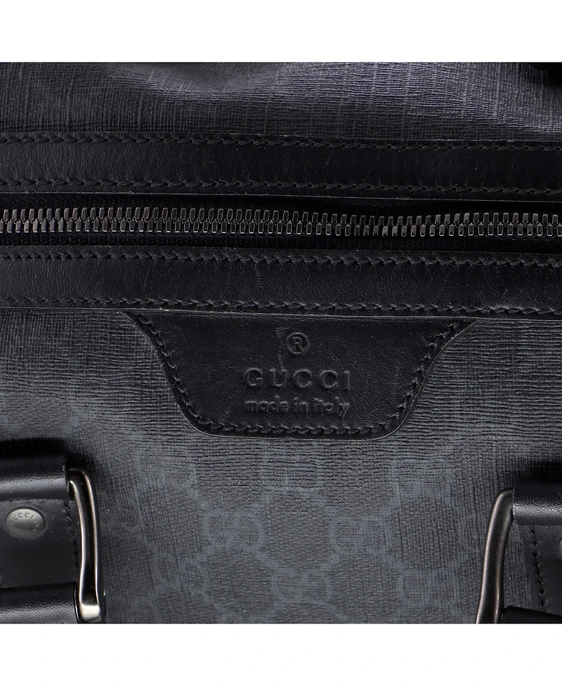 Pre-Owned Gucci Medium Carry On Convertible Duffle Bag Gg Coated Canvas