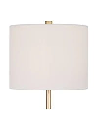 360 Lighting Maris 20" High Glass and Satin Brass Table Lamp Set with Dimmer