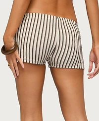 Edikted Women's Abril Striped Micro Shorts