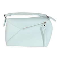 Pre-Owned Loewe Blue Iceberg Classic Calfskin Small Puzzle Edge Bag