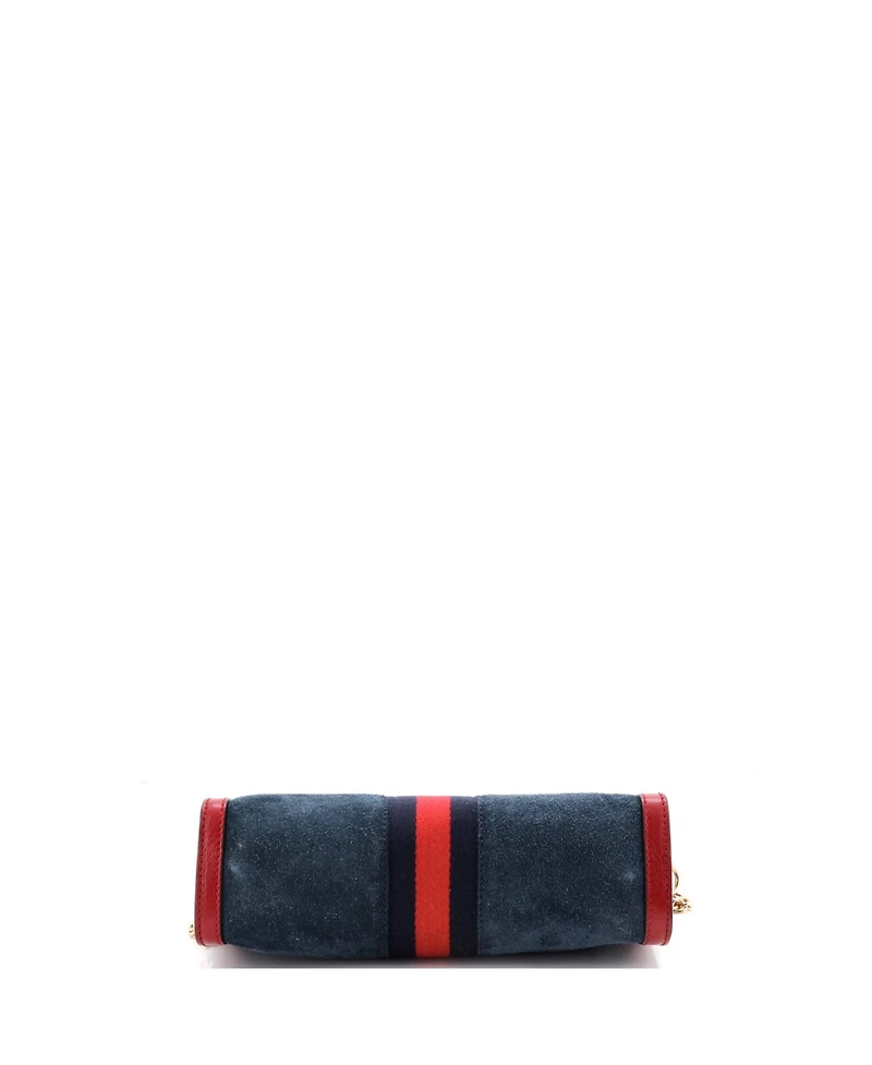 Pre-Owned Gucci Small Ophidia Chain Shoulder Bag Suede