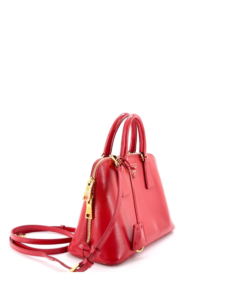 Pre-Owned Prada Small Promenade Bag Vernice Saffiano Leather