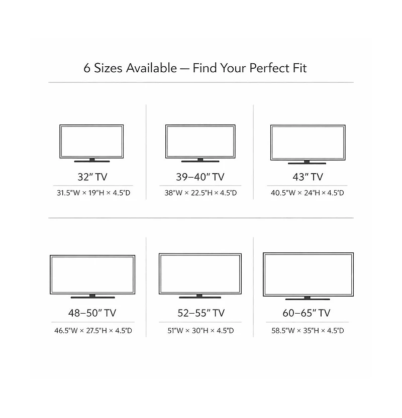Ic Iclover 43" 600D Waterproof Weatherproof Outdoor Tv Cover with Zipper, Remote Pocket and American Flag Design