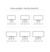 Ic Iclover Outdoor Tv Cover for 52-55" TVs, 600D Waterproof Weatherproof Protector with Zipper and Remote Pocket, American Flag