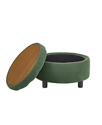 Rainsken 25" Round Storage Ottoman