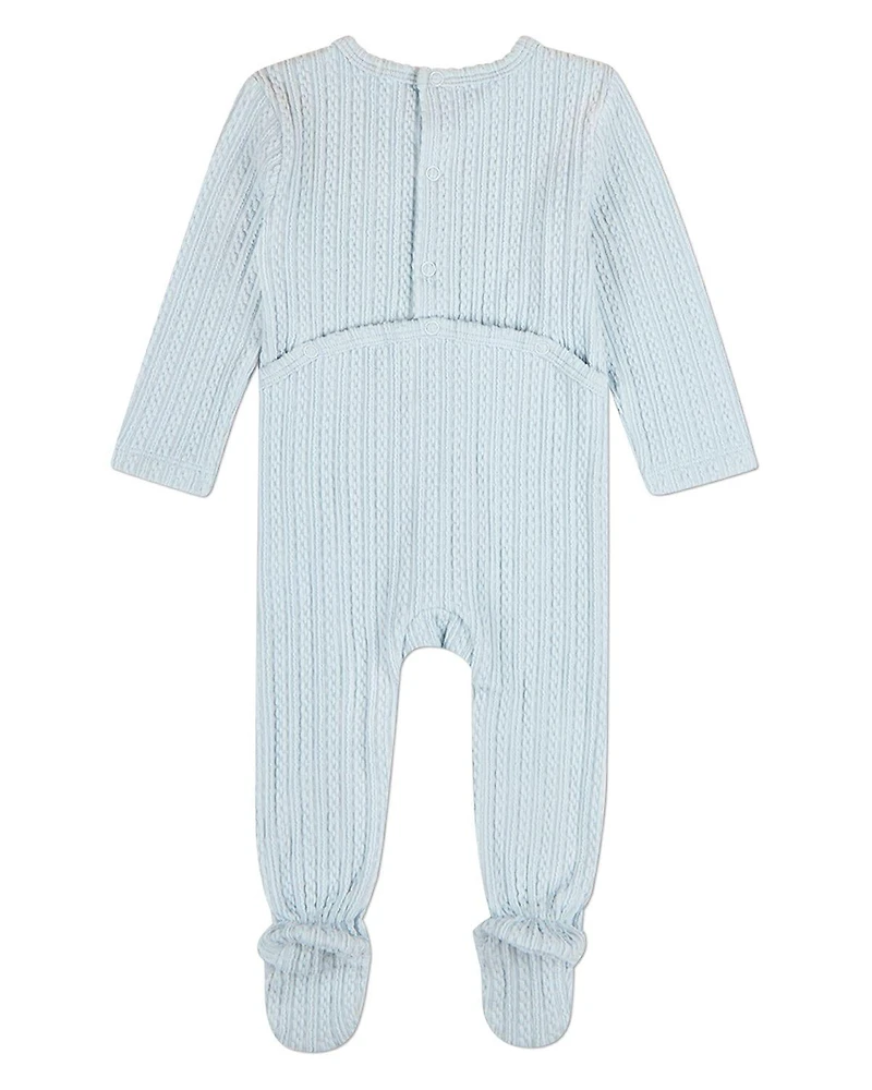 MeMoi Baby Girls Delicate Link Patterned Footie