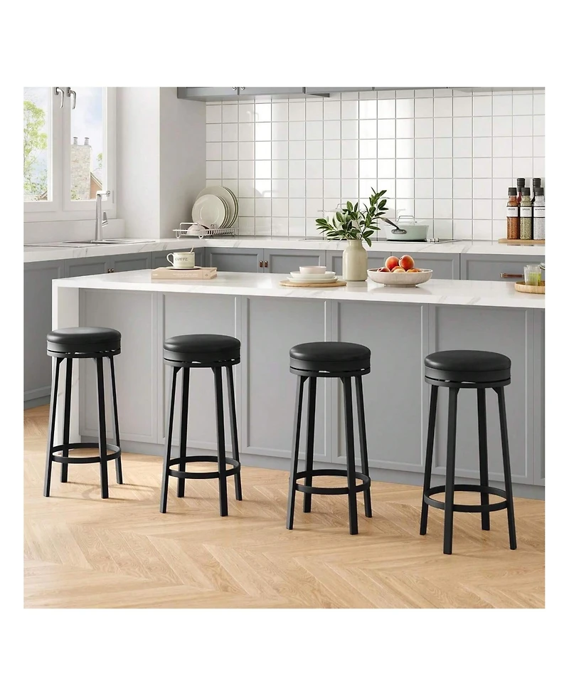 gaomon Dining Chair 4 Pcs Home Kitchen 360 Degrees Swivel Bar Stool Set Of 4 for Kitchen Dining Room