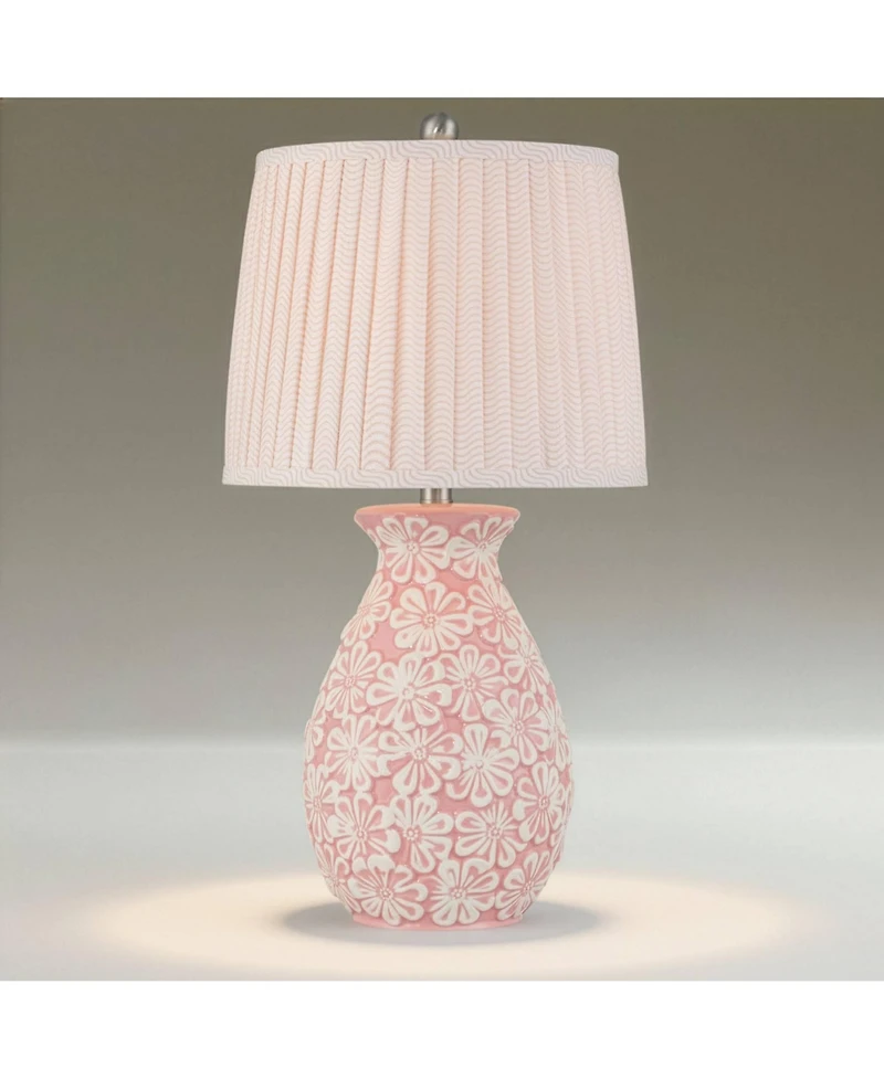 360 Lighting Buttercup 25" High Flowers Ceramic Table Lamp