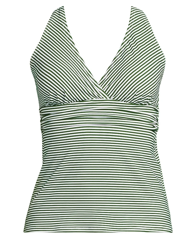 Lands' End Women's Dd-Cup V-Neck Plunge X Back Tankini Top