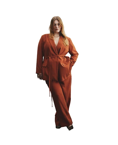 Eloquii Women's Plus Tall Cuff Trouser