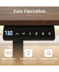 Sugift Ergonomic Electric Standing Desk with 3 Memory Settings for Home Office