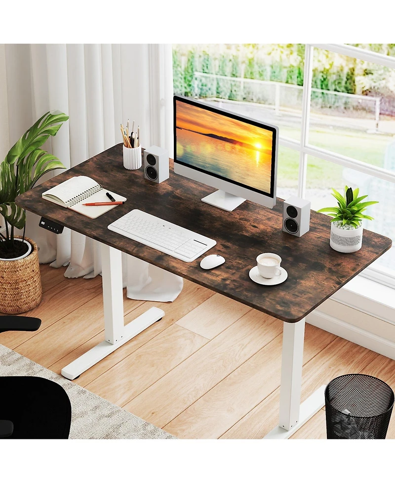 Sugift Electric Standing Desk with Led Display and 2 Memory Height Settings