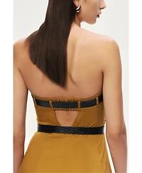 Nocturne Women's Strapless Double Belted Midi Dress