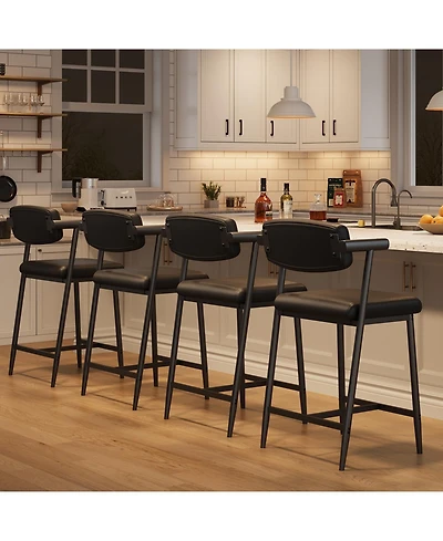 gaomon 26" Counter Height Bar Stools Set of 2 with Armrests