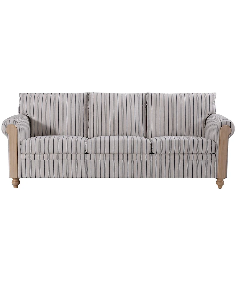 Streamdale Furniture Pu Cover Sofa with Birch Legs