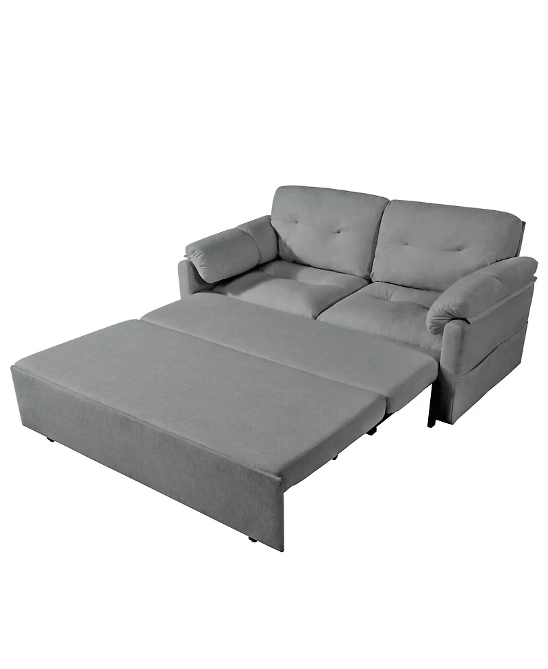 Streamdale Furniture Convertible Pull-Out Queen Sleeper Sofa with Storage & Casters
