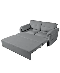 Streamdale Furniture Convertible Pull-Out Queen Sleeper Sofa with Storage & Casters