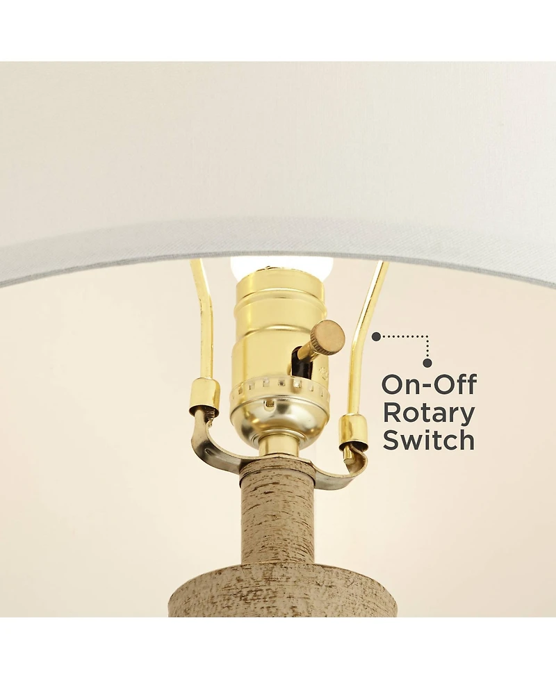 360 Lighting Delon 26 1/2" Tall Jar Farmhouse Rustic Table Lamp Terra Cotta Finish Single Living Room Bedroom