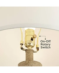 360 Lighting Delon 26 1/2" Tall Jar Farmhouse Rustic Table Lamp Terra Cotta Finish Single Living Room Bedroom