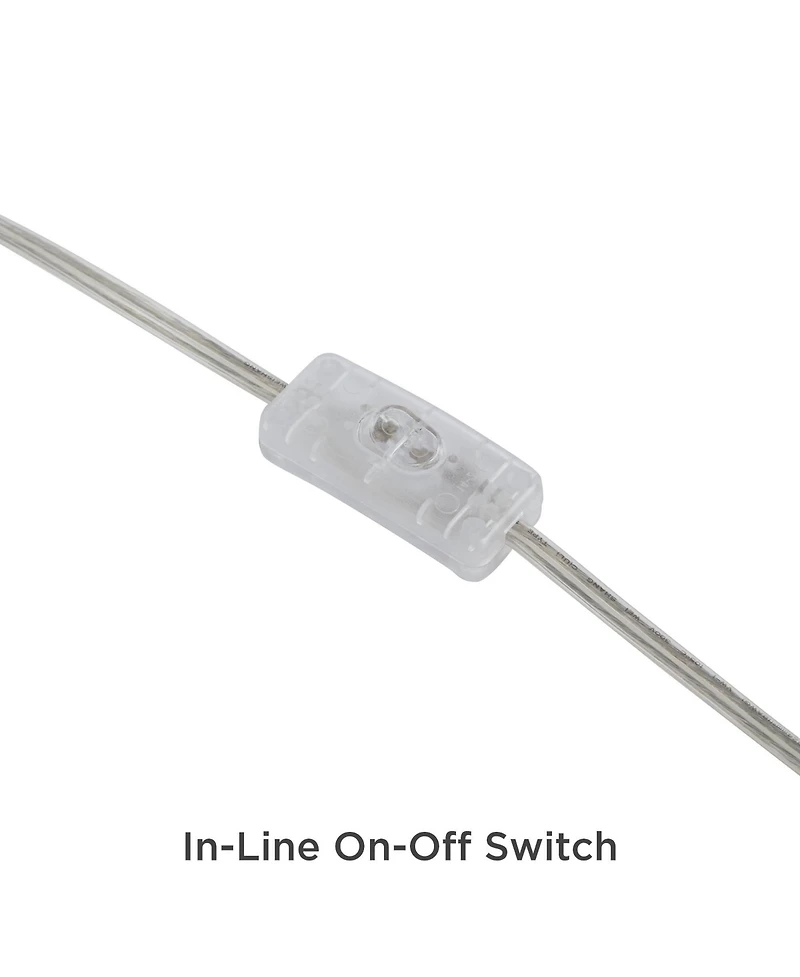 360 Lighting Ben 25" High Small Cylinder Modern Glam Table Lamp Marble Finish Living Room Bedroom Bedside