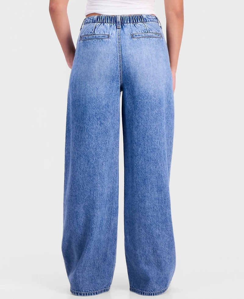 Celebrity Pink Juniors' Drawstring-Waist Wide-Leg Jeans