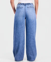 Celebrity Pink Juniors' Drawstring-Waist Wide-Leg Jeans