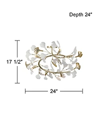 Possini Euro Design Possini Euro Descanso 24"W Gold and Ceramic 6-Light Ceiling Light