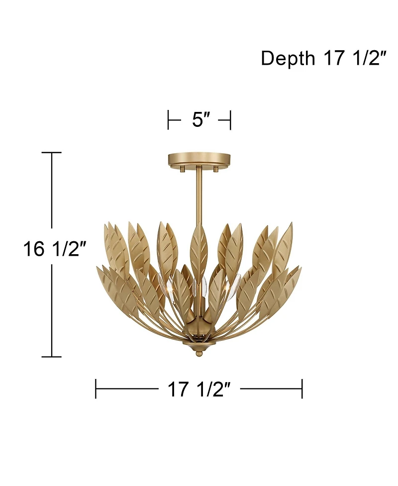 Possini Euro Design Possini Euro Arundo 17 1/2" Wide Warm Brass 3-Light Pendant Light