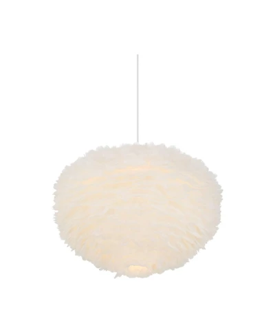 Possini Euro Design Possini Euro Branta 20 1/2"W White Goose Feather Modern Pendant Light