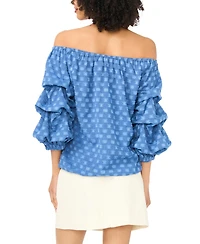 Vince Camuto Women's Off-The-Shoulder Bubble Sleeve Blouse