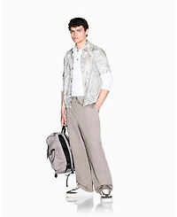 A|X Armani Exchange Men's Ibiza X Cotton Leaf Print Button Down Shirt