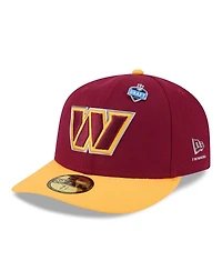 New Era Men's Burgundy/Gold Washington Commanders 2026 Nfl Draft Pre-Curved 59FIFTY Fitted Hat