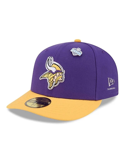 New Era Men's Purple/Gold Minnesota Vikings 2026 Nfl Draft Pre-Curved 59FIFTY Fitted Hat
