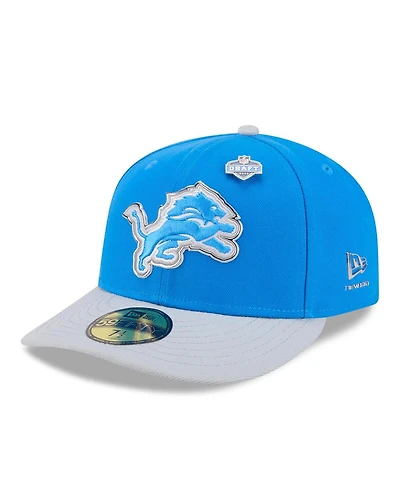New Era Men's Blue/Silver Detroit Lions 2026 Nfl Draft Pre-Curved 59FIFTY Fitted Hat