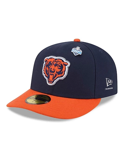 New Era Men's Navy/Orange Chicago Bears 2026 Nfl Draft Pre-Curved 59FIFTY Fitted Hat