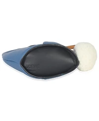 Pre-Owned Loewe Blue Calfskin Shearling Mini Bunny Crossbody