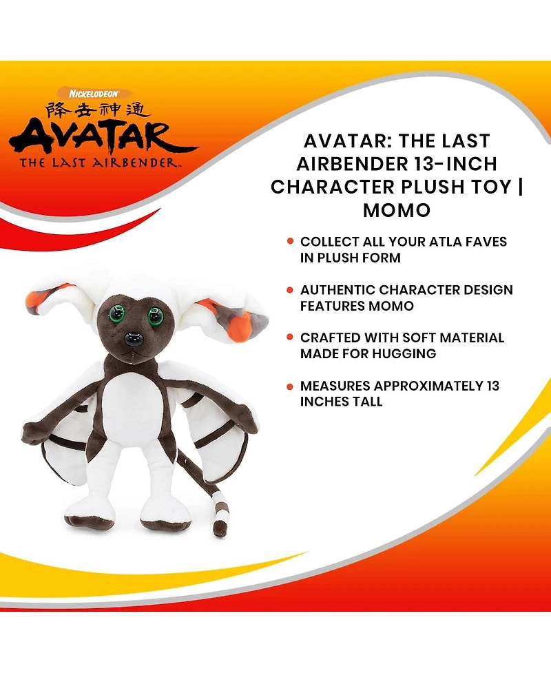 Avatar: The Last Airbender Momo 13-Inch Character Plush Toy | Cute Plushies And Soft Stuffed Animals, Anime Manga Gifts And Collectibles | Kids Room D