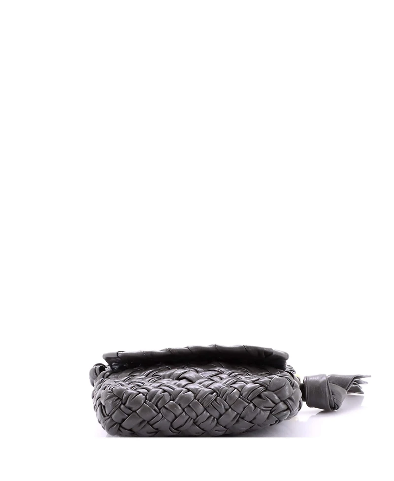Pre-Owned Bottega Veneta Kalimero Citta Shoulder Bag Intrecciato Plisse Leather