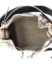 Pre-Owned Fendi Mini Mon Tresor Bucket Bag Zucca Embossed Leather