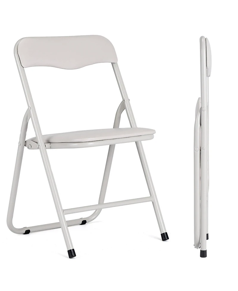 gaomon 5-Piece Folding Card Table and Chair Set- Upholstered- Durable Metal Frame- for Eating Reading Playing