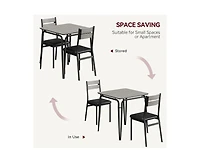 gaomon 3-Piece 2-Person Vintage Square Dining Table Set