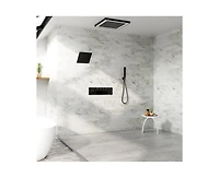 Casainc Rainfall Symphony 4-Function 12inch Dual Shower Head Pressure-Balanced Shower System with Bathtub Spout