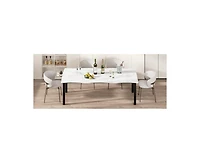 gaomon -6 Person Modern Wooden Dining Table with Wave Edge
