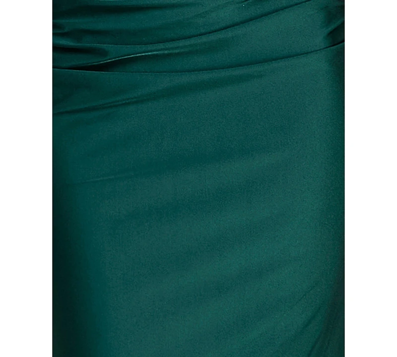 Seni & Cade Juniors' Sleeveless Halter V-Neck Long Dress