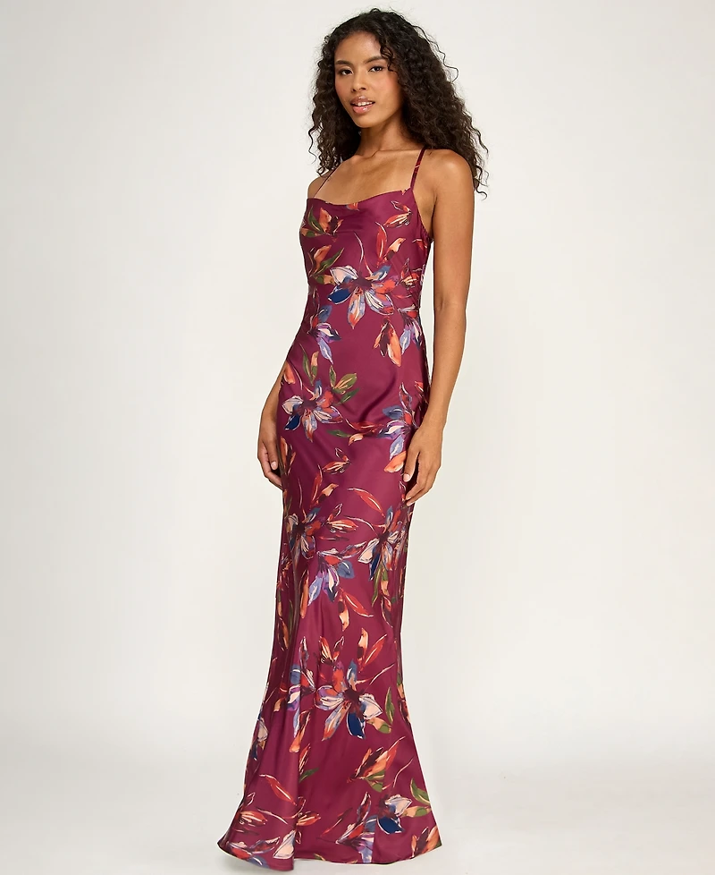 Seni & Cade Juniors' Cowl Neck Pull-On Dress