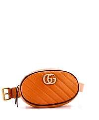 Pre-Owned Gucci Gg Marmont Belt Bag Diagonal Quilted Leather