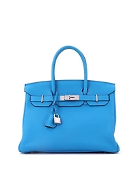 Pre-Owned HERMES Birkin 30 Handbag Verso Togo with Palladium Hardware