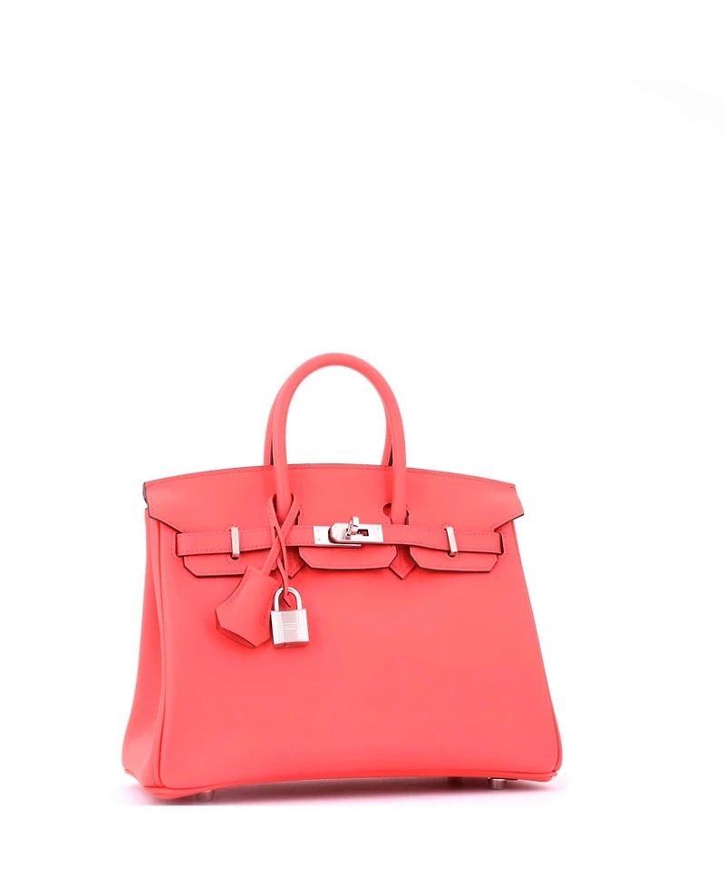 Pre-Owned HERMES Birkin 25 Handbag Swift with Palladium Hardware