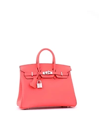 Pre-Owned HERMES Birkin 25 Handbag Swift with Palladium Hardware