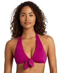 Lauren Ralph Women's Tie Front Swim Top